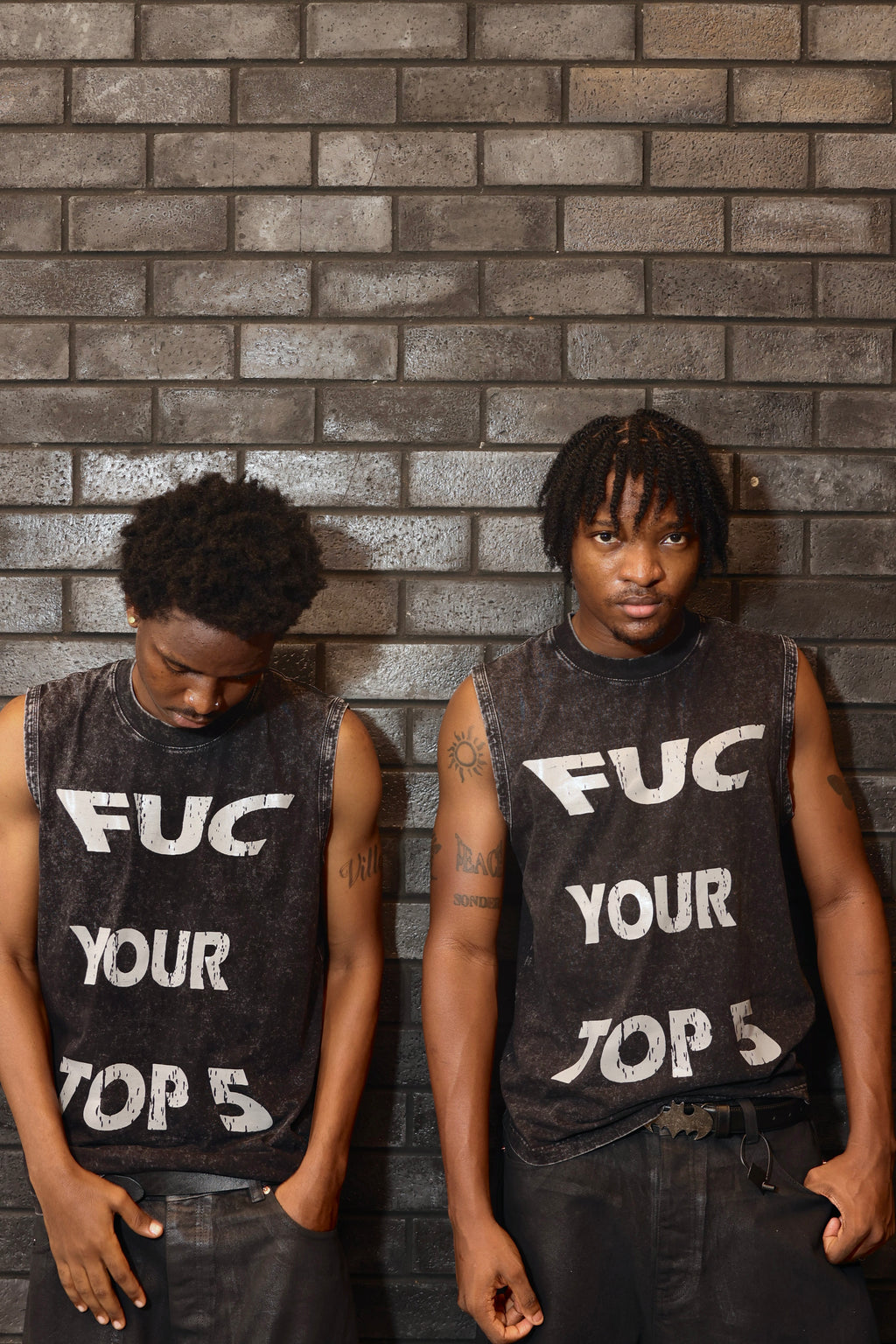 FUC YOUR TOP 5 STONE WASH TANKTOP