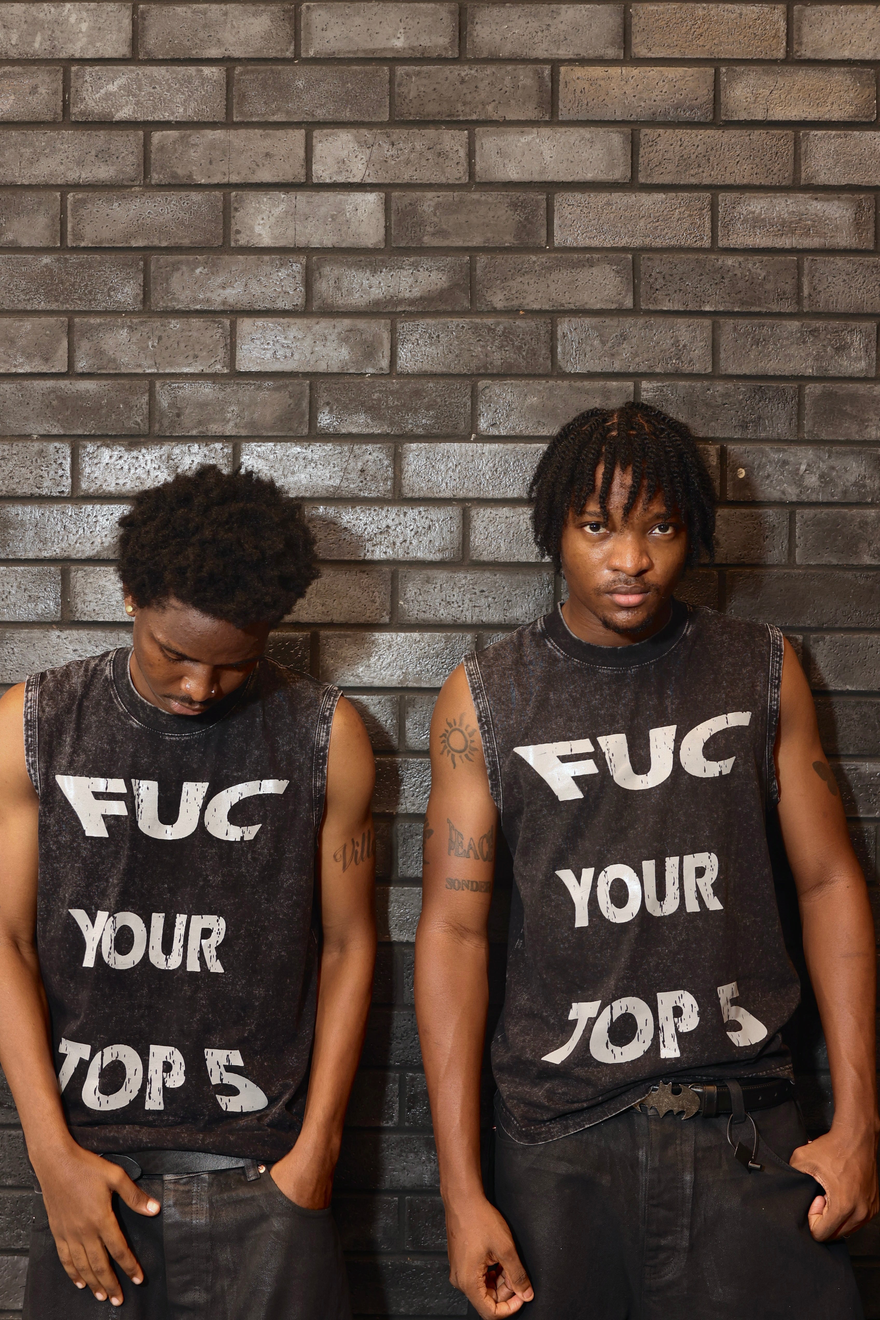 FUC YOUR TOP 5 STONE WASH TANKTOP