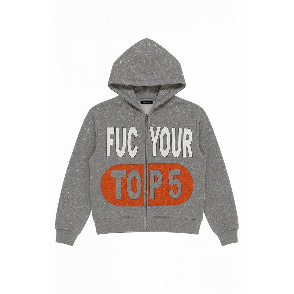 BALT3 FYT5 RHINESTONE ZIPUP HOODIE