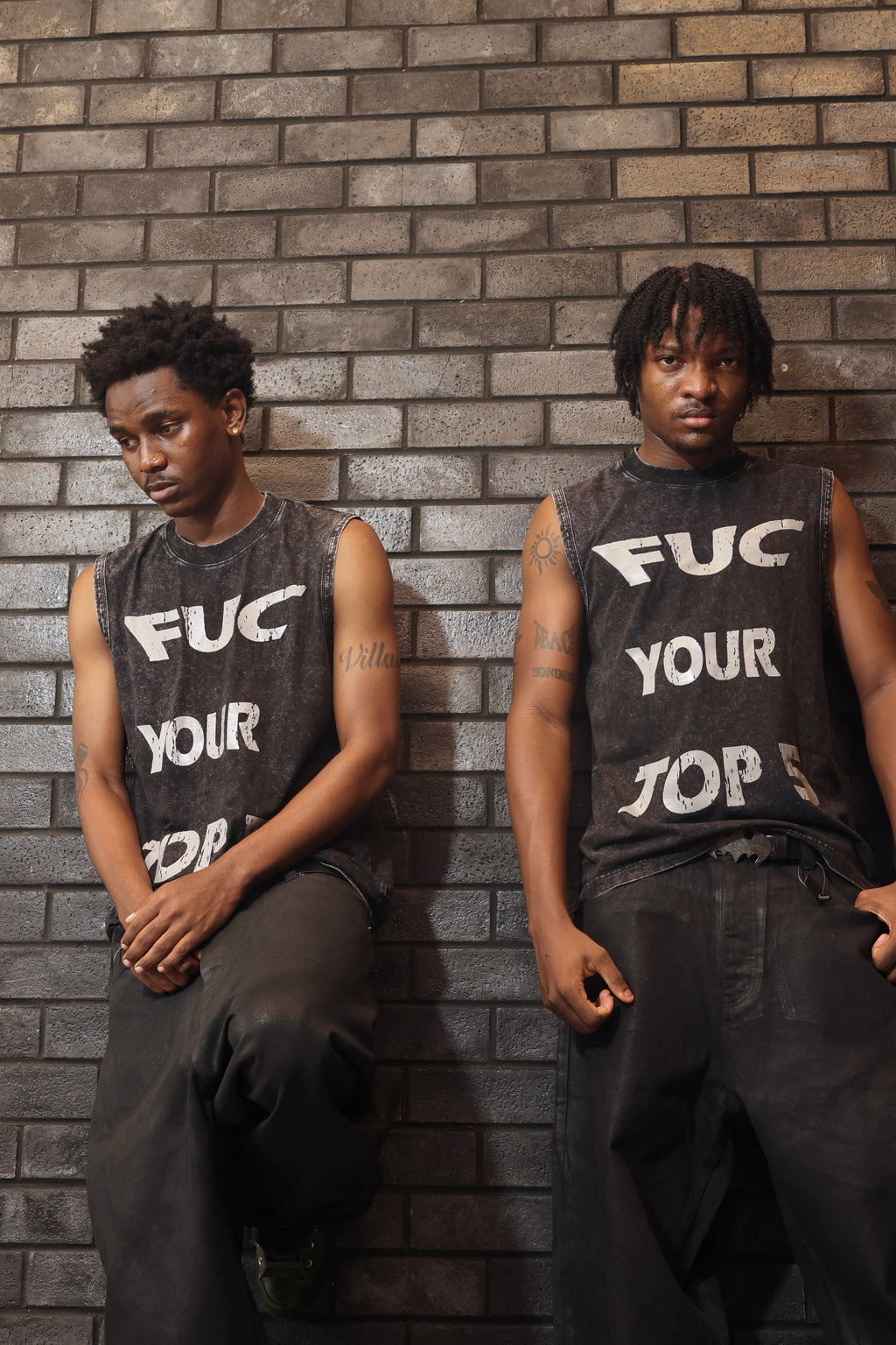 FUC YOUR TOP 5 STONE WASH TANKTOP